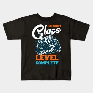 Class Of 2024 Level Complete Graduation kids Kids T-Shirt